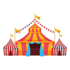 Obraz premium big top circus with flag