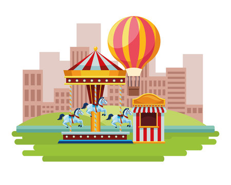 amusement park in the city