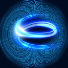 金環　リング　輪　環　閃光　光彩　ネオン　抽象