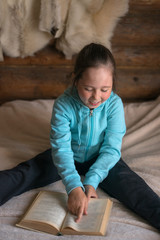 little girl and book