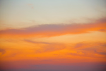 Naklejka na ściany i meble silhouette concept; Golden sky background, twilight sky after sunset.