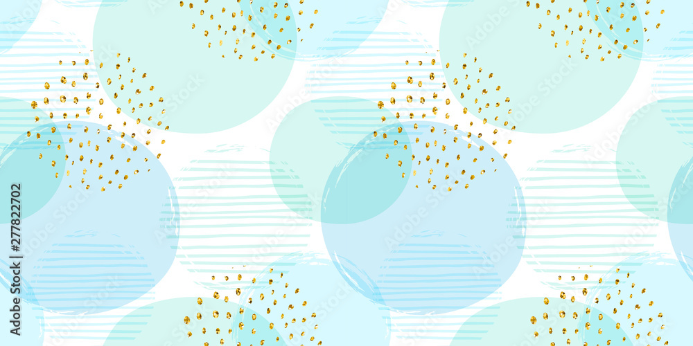 Wall mural abstract geometric seamless pattern with circles. modern abstract design