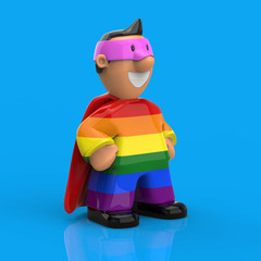 Superhero concept - 3D Illustration