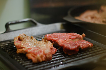 cooking steak