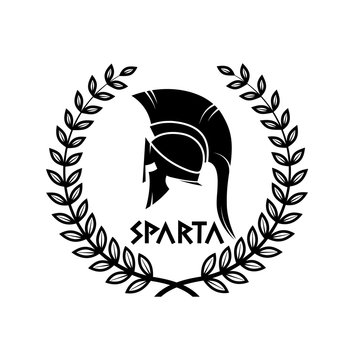 old shabby symbol of  Spartan warrior
