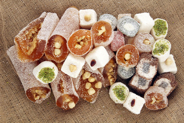 Turkish delight with all mixed delicious