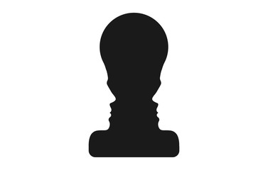 pawn icon with human silhouette. pawn vector graphic illustration