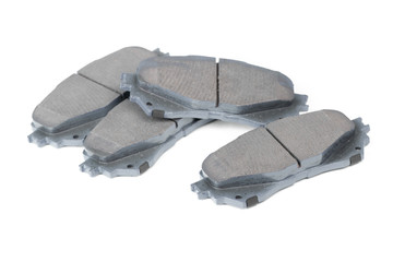 Group of brake shoes isolated