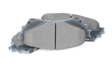 Group of brake shoes isolated