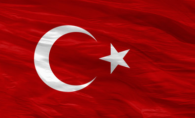 Flag of Turkey waving in the wind