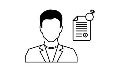 Wedding planner icon for event coordination and marriage planning