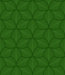 simple leaves with streaks. vector seamless pattern. green repetitive background. textile paint. fabric swatch. wrapping paper. continuous print