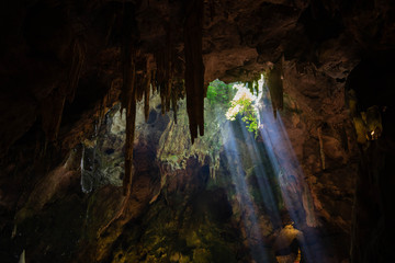 Backgrounds Light through the cave