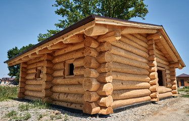 beautiful new log house