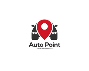 car logo design template, auto point logo design