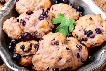 Homemade blackcurrant cookies