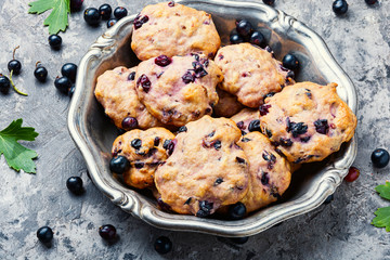 Homemade blackcurrant cookies
