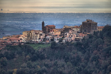 Fototapeta na wymiar Panoramic view of Genzano di Roma, Italy