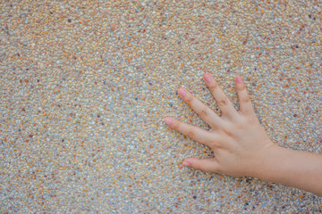 The wall background has empty hands.