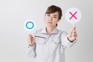 作業服のビジネスウーマン