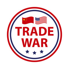 Trade war news, USA versus China. America-China tariff business global exchange international.