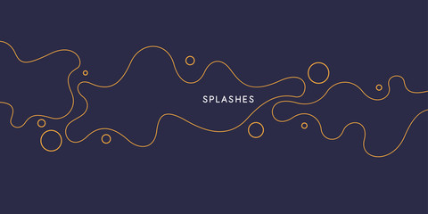 Bright poster with dynamic waves. Vector illustration