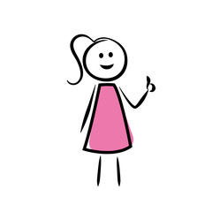 weibliches zufriedenes Strichmännchen