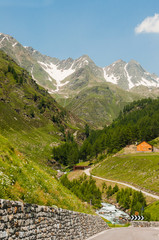 Fototapeta na wymiar Timmelsjoch, Hochalpenstrasse, Passstrasse, Bergstrasse, Südtirol, Berge, Sommer, Italien