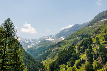 Fototapeta na wymiar Timmelsjoch, Hochalpenstrasse, Passstrasse, Bergstrasse, Südtirol, Berge, Gletscher, Sommer, Italien