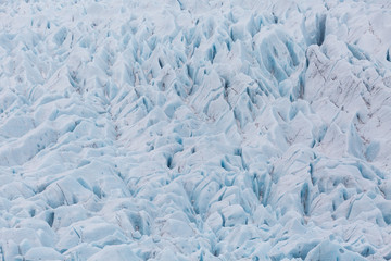 peaks and crevasses of Vatnajokull glacier in Iceland
