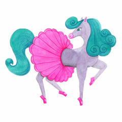 Beautiful horse in ballet tutu