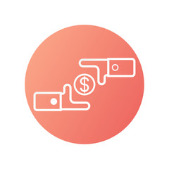 Icon design in concept of money exchage. Vector illustration isolated on white background.