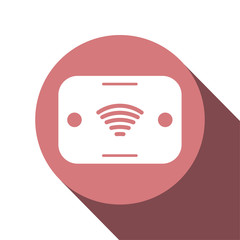 Icon design of pocket wifi for travelling around the world. Vector illustration in flat style.