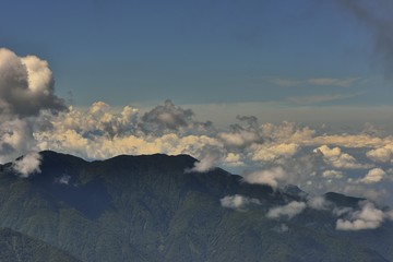 Fototapeta premium Mountain landscape-Mountain View Resort in the Taichung County,Taiwan.