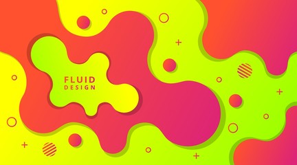 Abstract Dynamic Modern Fluid Liquid gradient background template