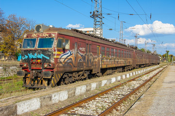Fototapeta na wymiar Train Bulgaria