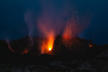Stromboli active volcano