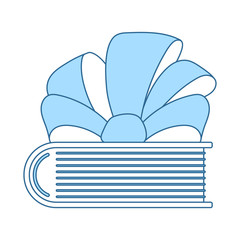 Book With Ribbon Bow Icon