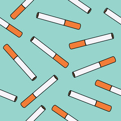 Cigarettes vector seamless pattern