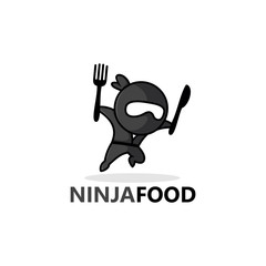 Ninja Food Logo Template Design Vector, Emblem, Design Concept, Creative Symbol, Icon © alimmus