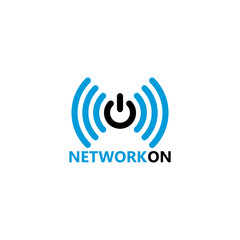 Network On Logo Template Design Vector, Emblem, Design Concept, Creative Symbol, Icon