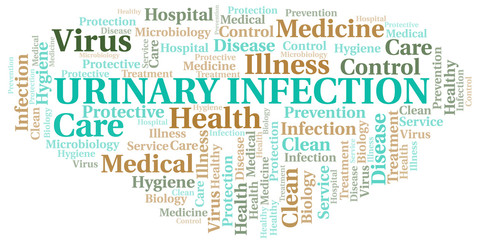 Obraz premium Urinary Infection word cloud vector made with text only.