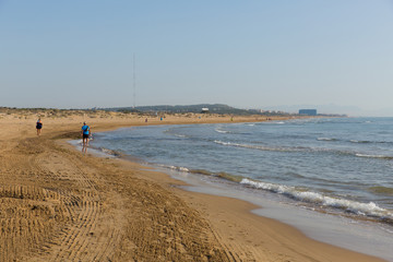 Obraz premium beautiful natural beach between Torre La mata and Guardamar de Segura Costa Blanca Spain