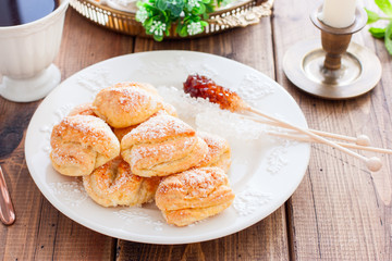 Cottage cheese and sugar cookies crows feet , Easter recipe