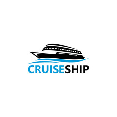 Cruise Ship Logo Template Design Vector, Emblem, Design Concept, Creative Symbol, Icon