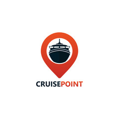 Cruise Point Logo Template Design Vector, Emblem, Design Concept, Creative Symbol, Icon