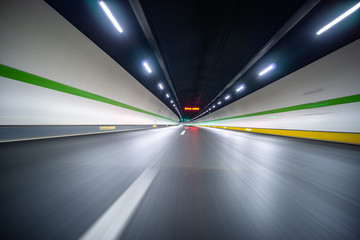 road in tunnel