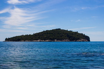island of lokrum in the sea