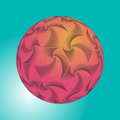 hexagonal vortex planet orange blue