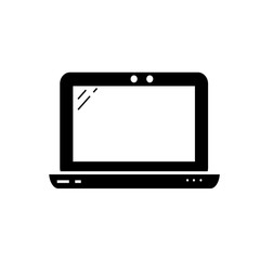 Laptop or notebook vector icon on white